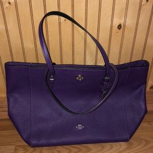 Coach purple tote bag vgc